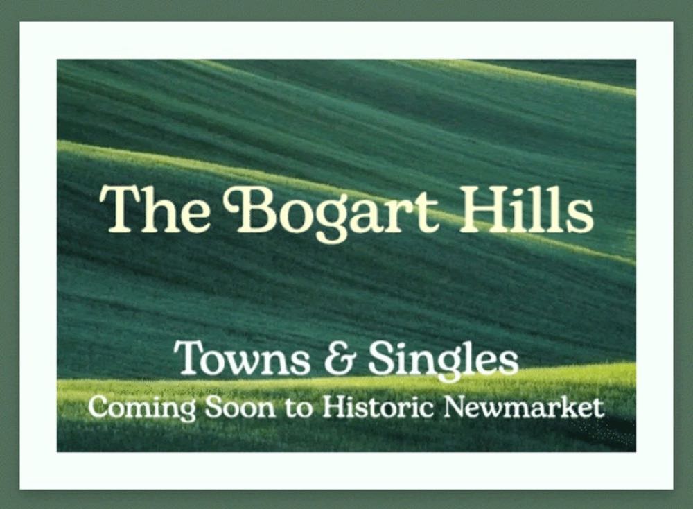 The Bogart Hills promotional artwork with rolling green hills